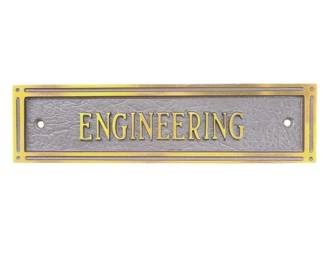 Brass Engineering Door Plaque
