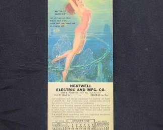 1949 Advertisement Pin-Up Calendar