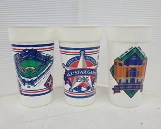 Texas Rangers Collectible Baseball Cups 1994-95