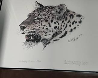 Leopard pencil - signed by Sherry Steele 47/400