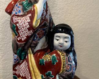 Geisha and Kimono Girl - Kutani Ware