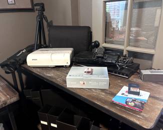 Media items - digital camera, epson projector, DVD players, portable speaker