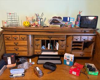 Roll top desk sold. Just the stuff on the desk is for sale.