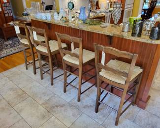 Set of 4 Country French Bar Stools