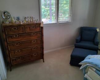 Henredon Chair and Ottoman
