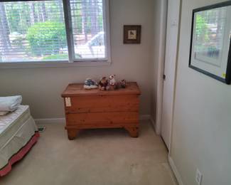 Antique Tall Pine Blanket Chest