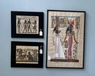 Egyptian art. Painting on papyrus.