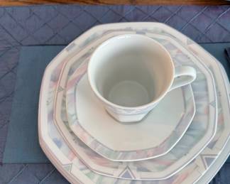 Vintage 1980s octagonal shape china - service for 12.