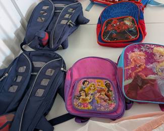 A fun and functional collection of children's backpacks, perfect for preschool, travel, or imaginative play. This lot includes three distinctive Delta Children's airplane-themed backpacks, plus Paw Patrol, Spiderman, Frozen, etc.. Great for carrying books, toys, or school supplies!