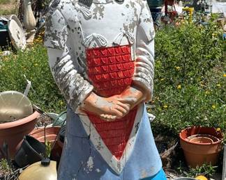 This statue was bought and shipped from China! A definite conversation piece for your garden!