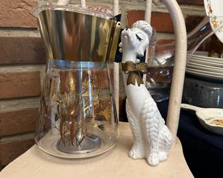 Coffee Percolator & Ceramic Poodle