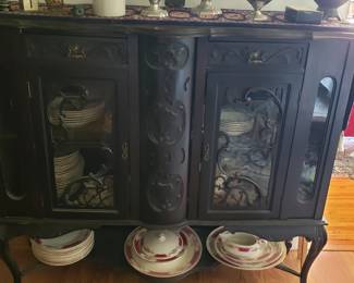 Beautiful, ornate sideboard/hutch.