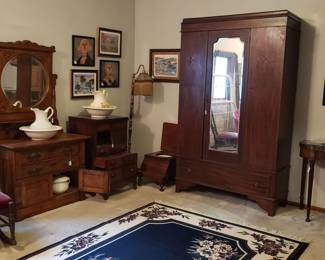 Many commodes and lovely armoire.