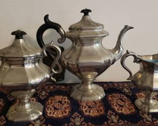 Rogers Broths. pewter tea set.