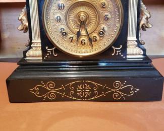 Ansonia Iron Mantle clock. Runs w/key.