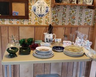 Kitchen glassware.