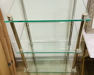 Restoration Hardware Etagere with Gold & Glass