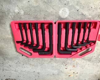 Set of jumbo Allen wrenches.