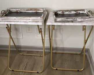 Folding Tables with Decorative Trays