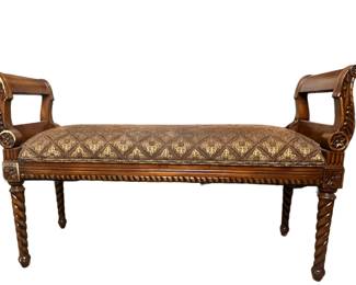 Antique Upholstered Bench