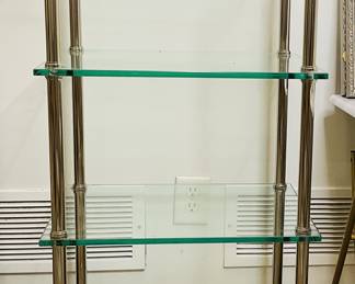 Restoration Hardware Etagere with Gold & Glass