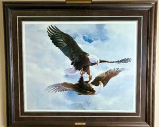 "Courtship Flight" Bald Eagle Print by Mario F Fernandez Signed Numbered: 275/580