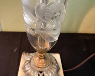 Etched Glass Lamp