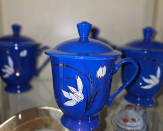 Japanese lidded teacups set of 4 $15