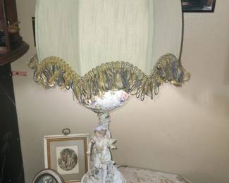Base view of Victorian Fringe Lamp    Small pictures for sale