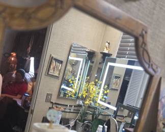Beautifully curved corners Framed Mirror  $200