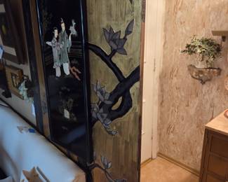 Room Divider Full size Painted gold on one side. 4 panels