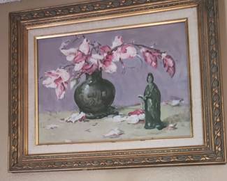 Vase Oil on Canvas  by Milbie Benge