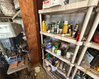 PLASTIC SHELF 35X18X72 WITH CONTENTS