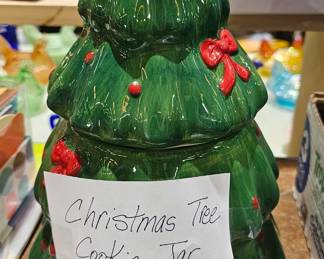 CHRISTMAS TREE COOKIE JAR