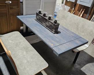 RESTAURANT STYLE TABLE AND BENCH