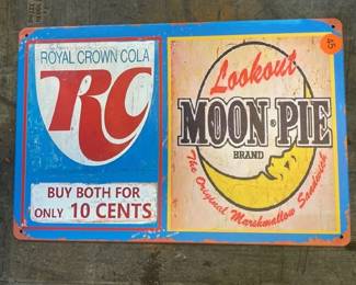 RC COLA / MOON PIE METAL SIGN