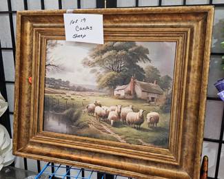 FRAMED SHEEP PICTURE