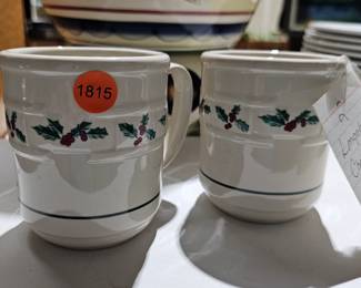 LONGABERGER CHRISTMAS COFFEE MUGS