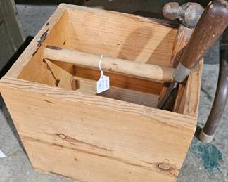 WOOD BOX AND TOOLS