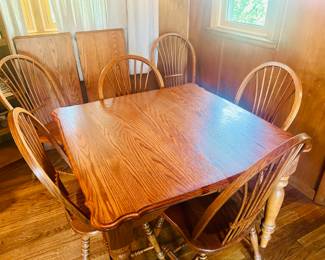 Vintage Wood Dinning Set
