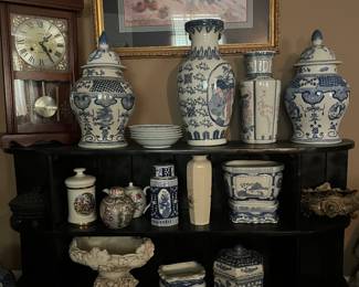Various ginger jars.