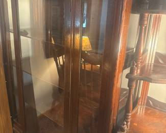 another view of the oak china cabinet