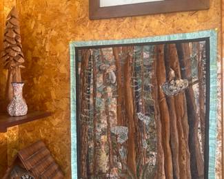 quilted montain scene