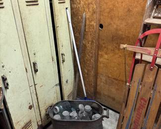 antique steel lockers in original paint and condition