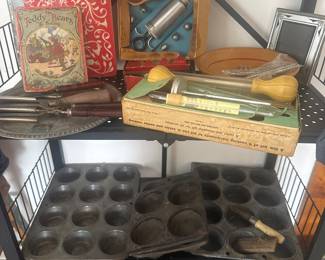 vintage kitchen gadgets, old muffin tins and more