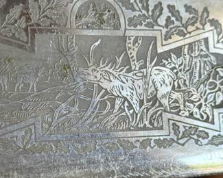 beautiful engraved large kitchen knife