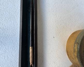 antique ink scoop pen with original leather case