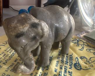 antique elephant nodder,(his little head needs the spring attached, He is German paper mache