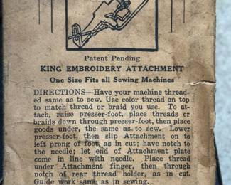 King Embroidery attachment