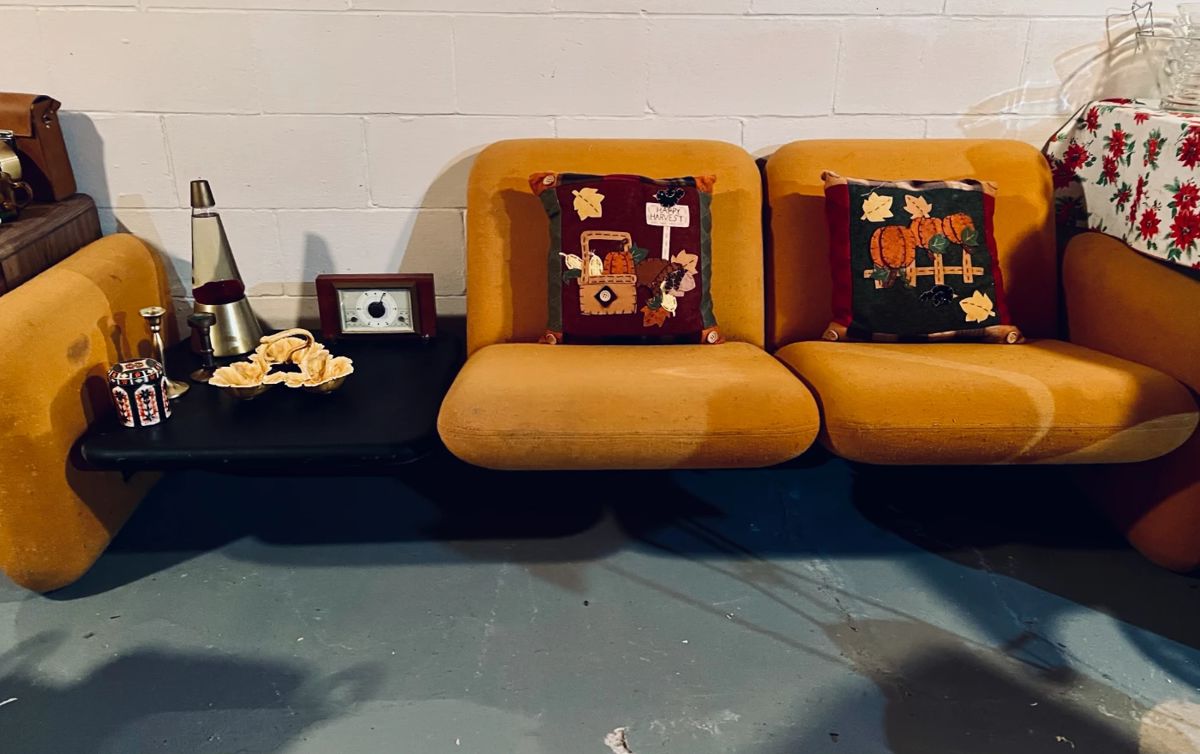 Couch / table combo speaks for itself! Extremely comfortable and sturdy!